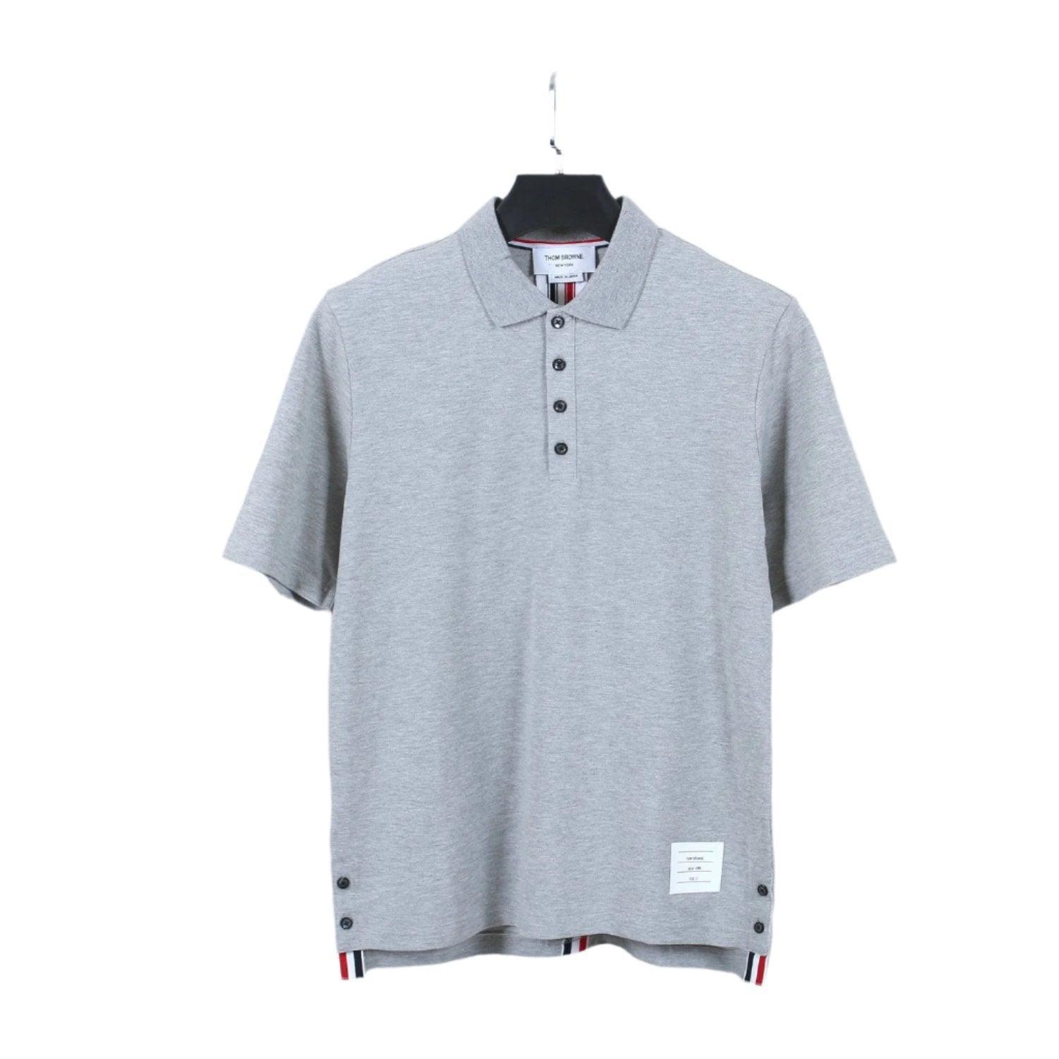 Thom Browne Grey T-Shirt with Collar Banlieue91