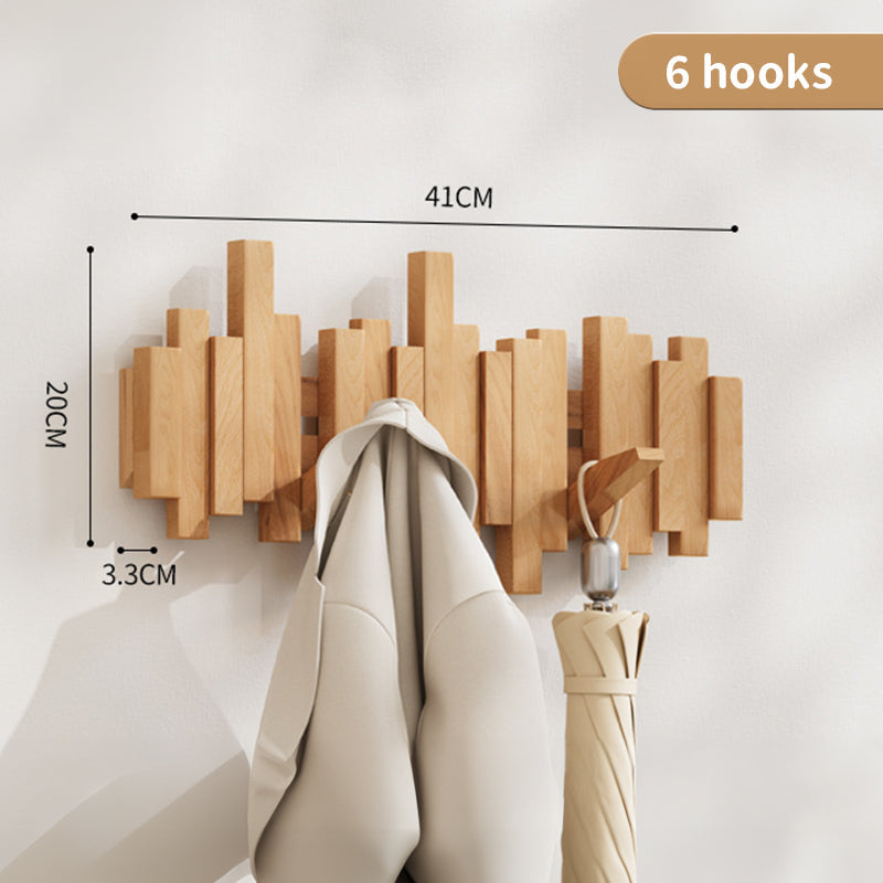 Coat Racks Wall Hanging Wall Entry Door Porch Hanging Scarf Coat Rack Perforated Solid Wood Creative Piano Keys Clothes Hook V.I.P Digital Presence