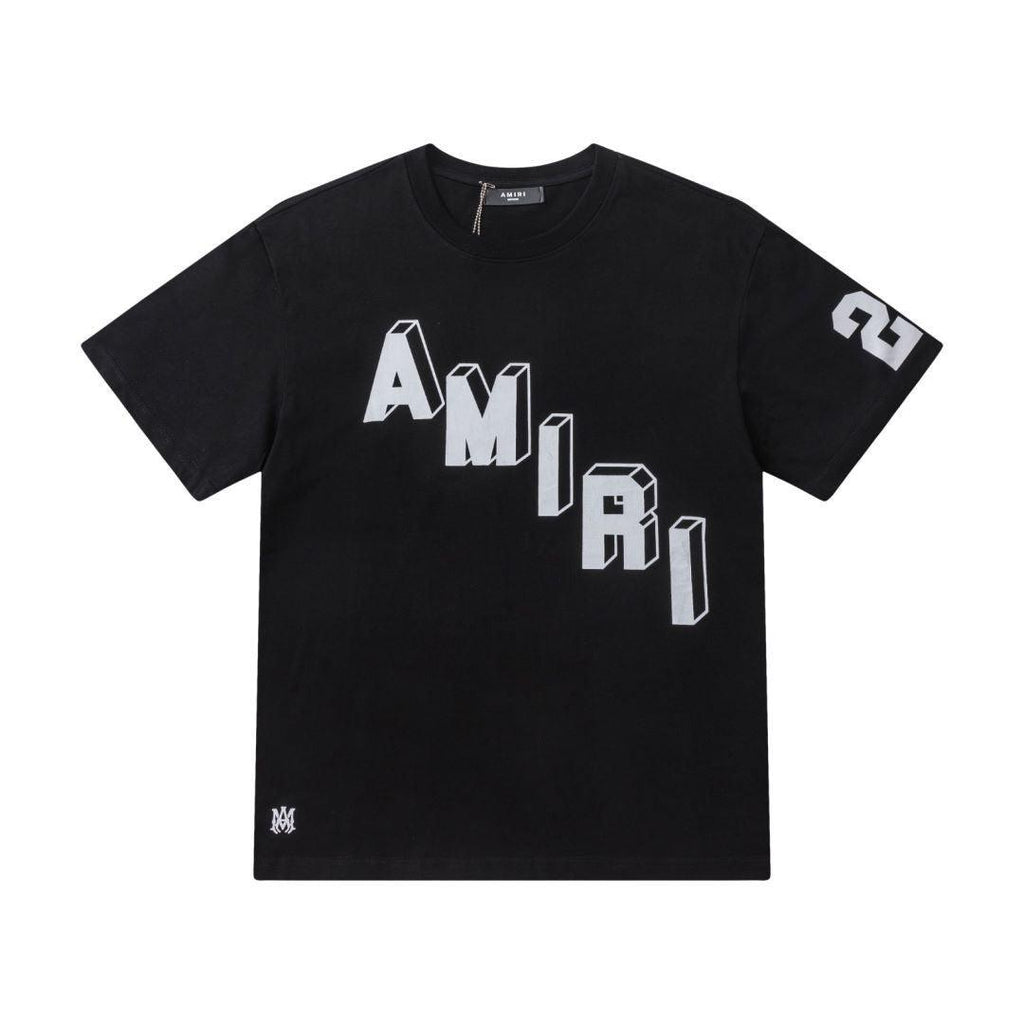 Amiri 22 Black T-Shirt Without Collar Banlieue91