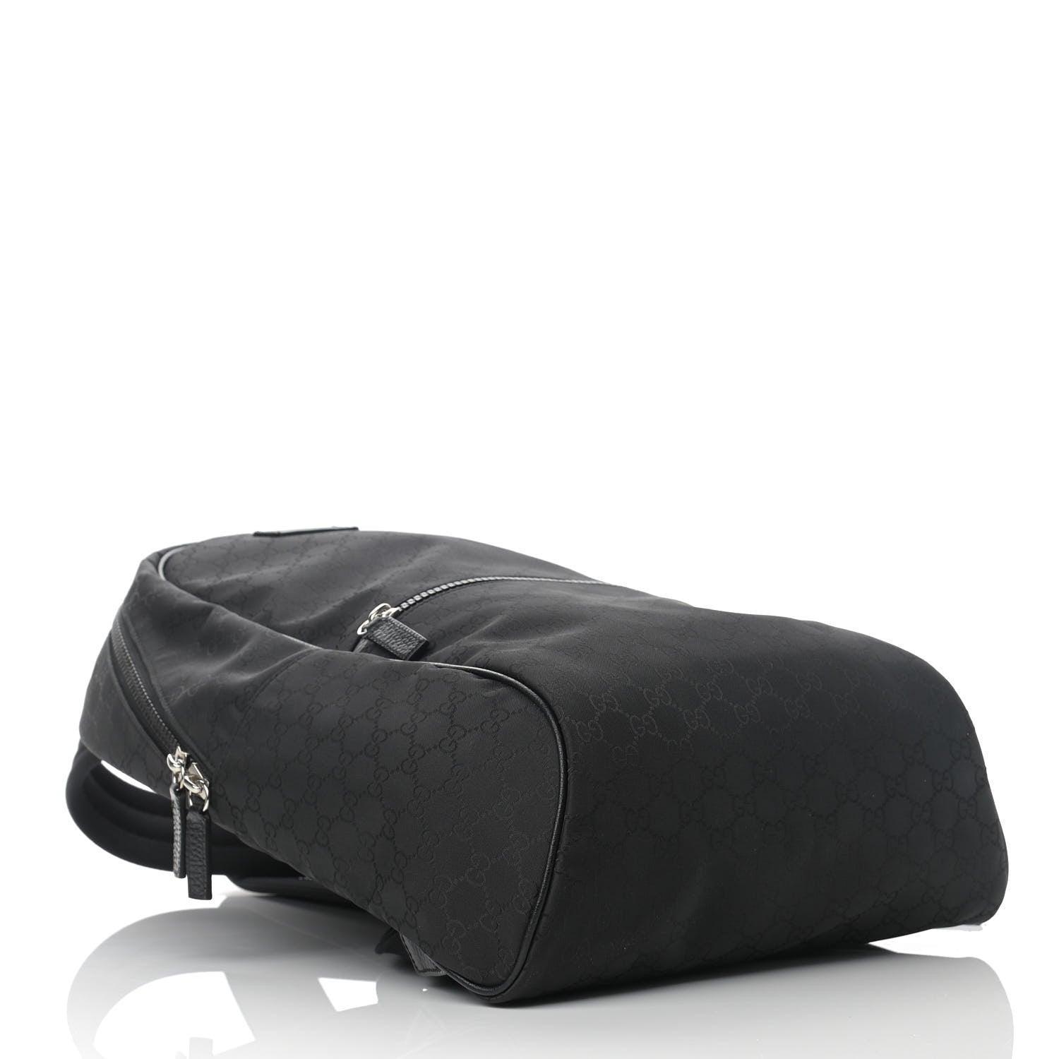 Gucci Nylon Monogram Slim Backpack Black Banlieue91