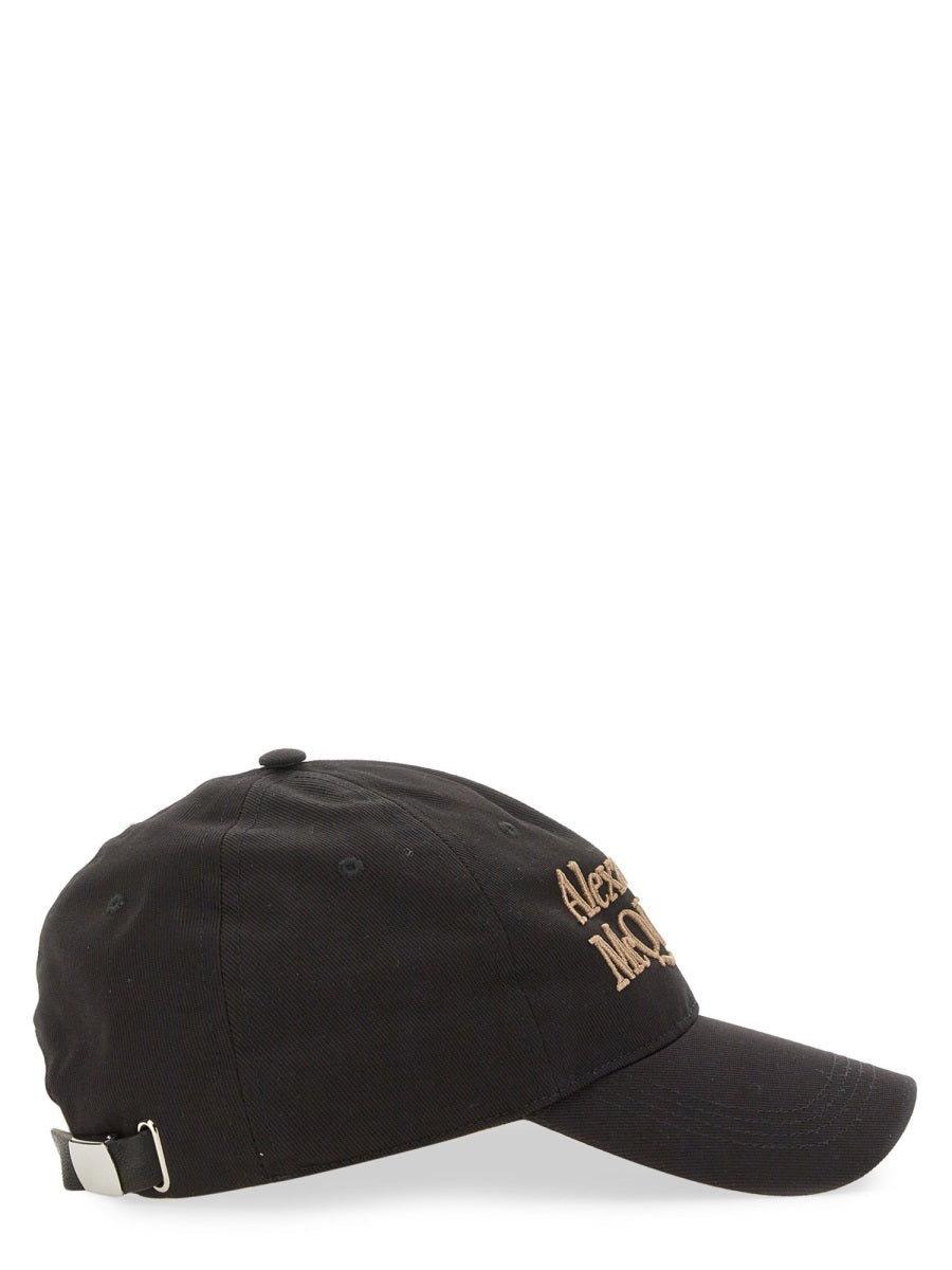 ALEXANDER MCQUEEN Premium Baseball Cap with Front Logo Embellishment