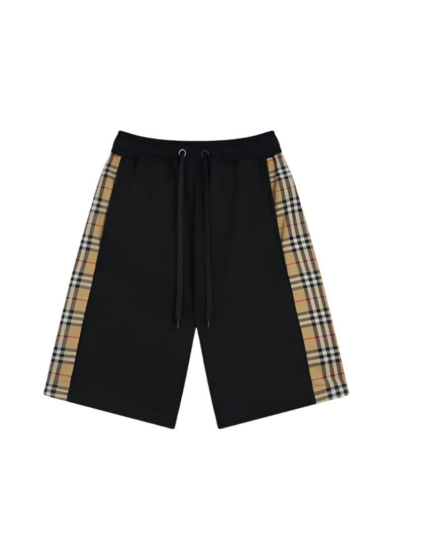Burberry Men's Striped Cotton Knit Basketball Shorts 'Black/Beige' Banlieue91
