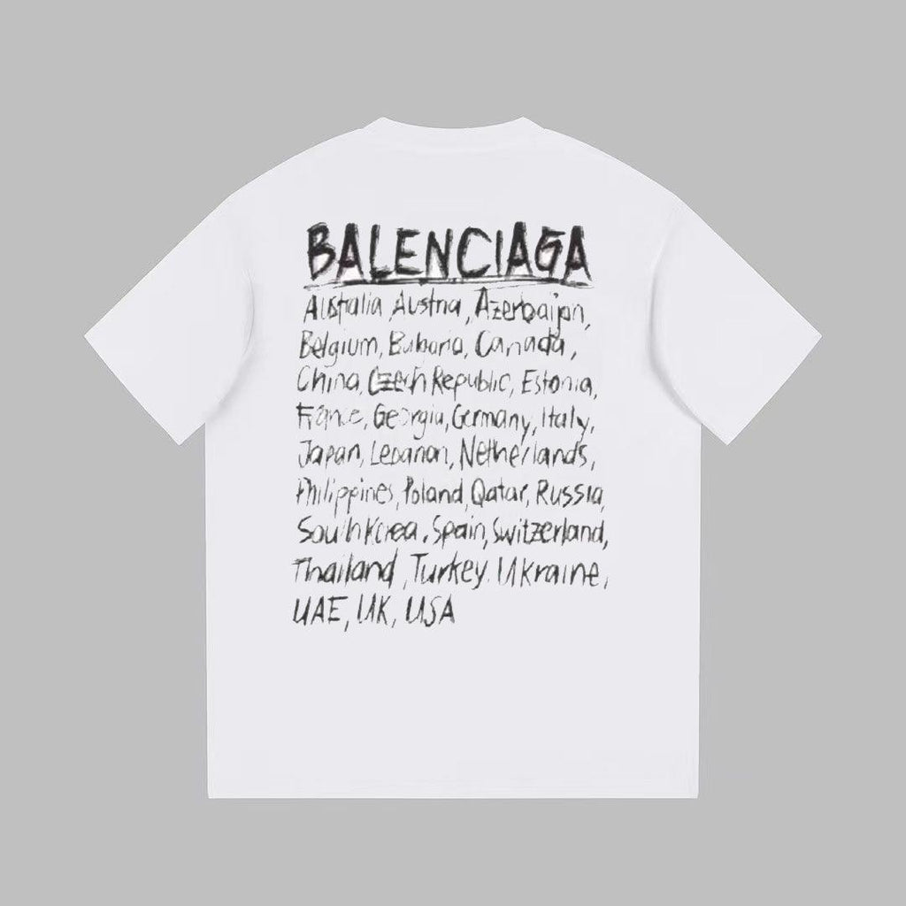 Balenciaga White T-Shirt Without Collar Banlieue91