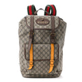 Gucci Soft GG Supreme Monogram Neo Vintage Double Buckle Backpack Beige New Acero Crop Banlieue91
