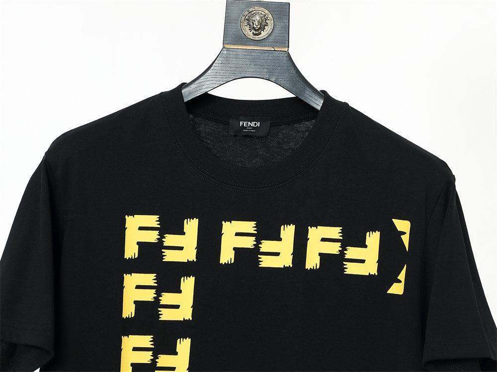 Fendi T-Shirt without Collar 'Black-Yellow' Banlieue91