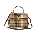 Burberry London Haymarket Check Handle Bag w/ Strap Banlieue91