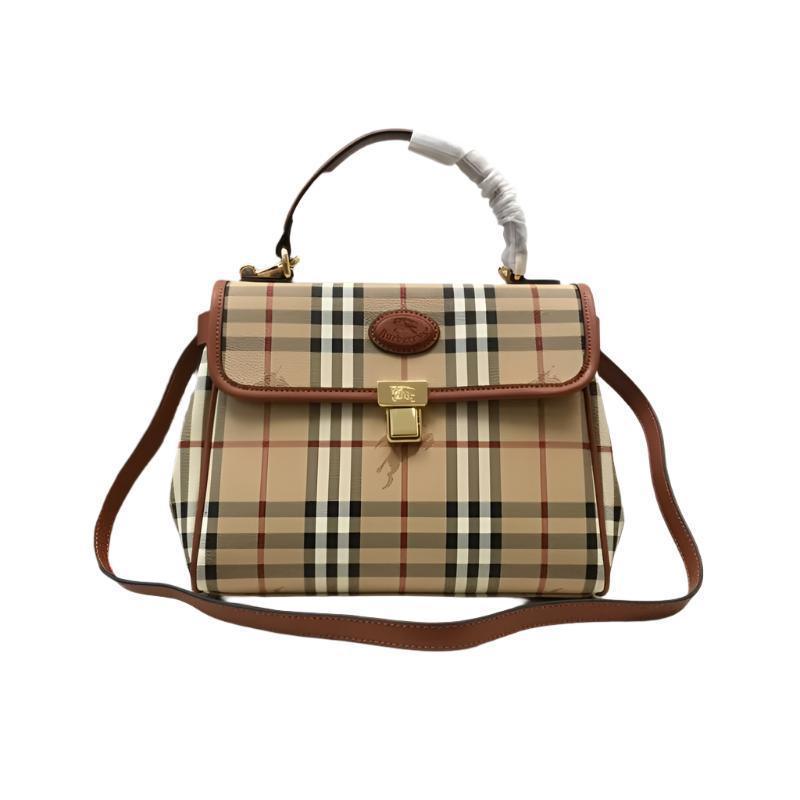 Burberry London Haymarket Check Handle Bag w/ Strap Banlieue91