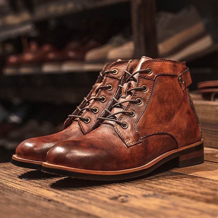 Martin Ami Khaki Style Men Boots Zara-Craft