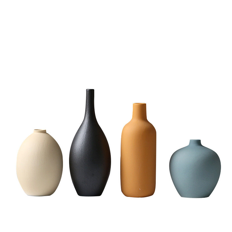 Ceramic vase set three piece set vase decoration and decoration home decor living room flower arrangement modern floral ware