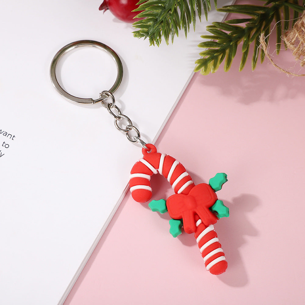 Christmas series keychains cute cartoon soft rubber dolls creative three-dimensional Santa Claus pendants small gifts V.I.P Digital Presence