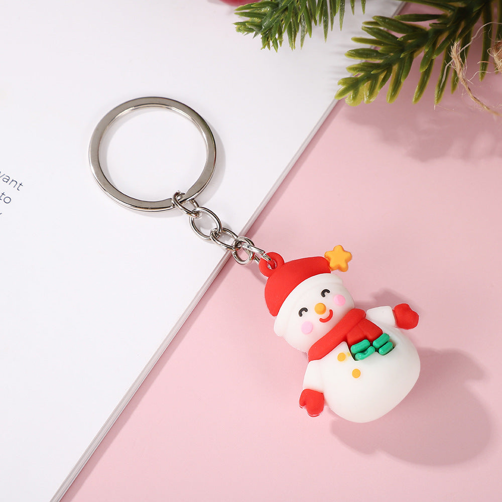 Christmas series keychains cute cartoon soft rubber dolls creative three-dimensional Santa Claus pendants small gifts V.I.P Digital Presence