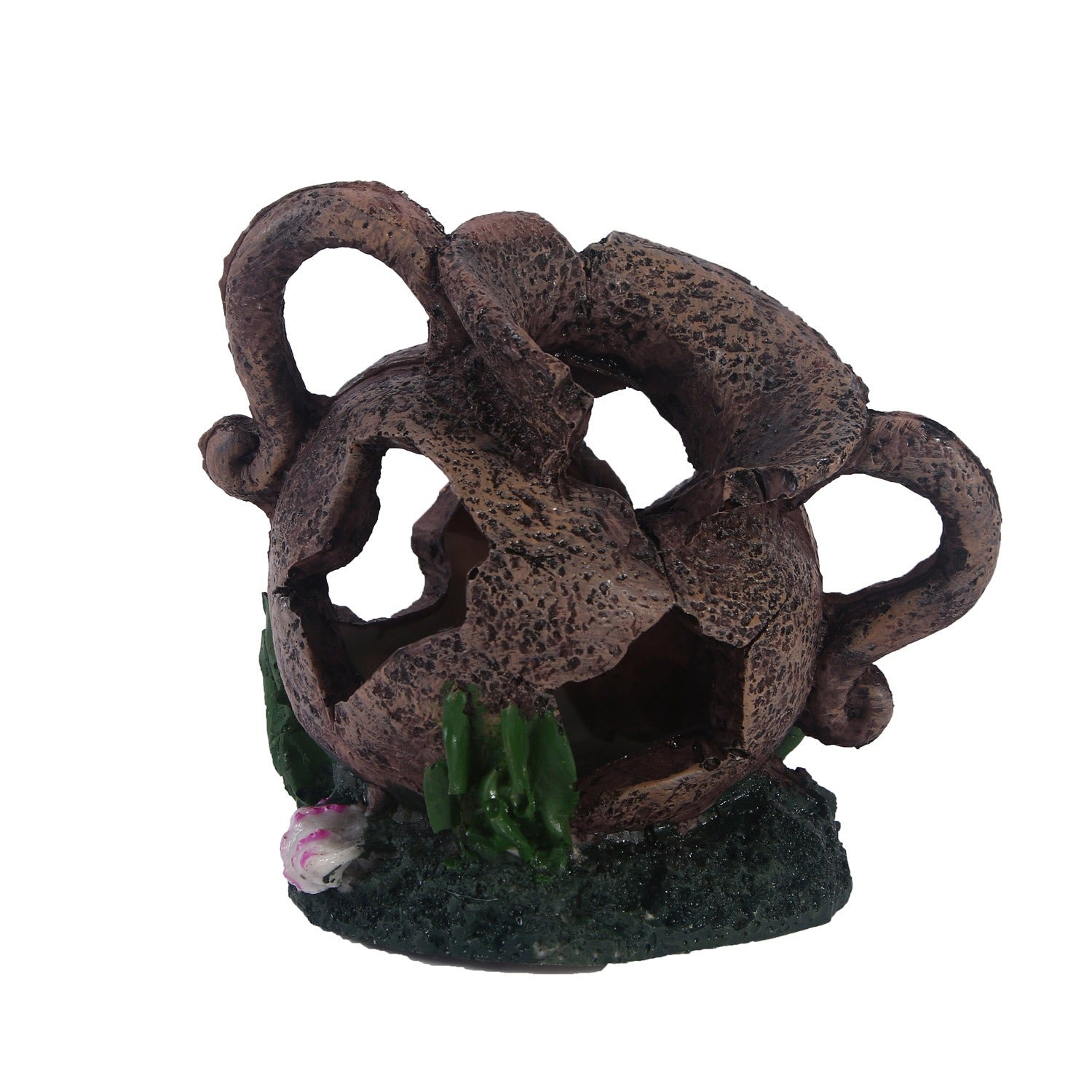 Water grass landscaping resin skull reptile toy hidden room aquarium fish tank ornaments