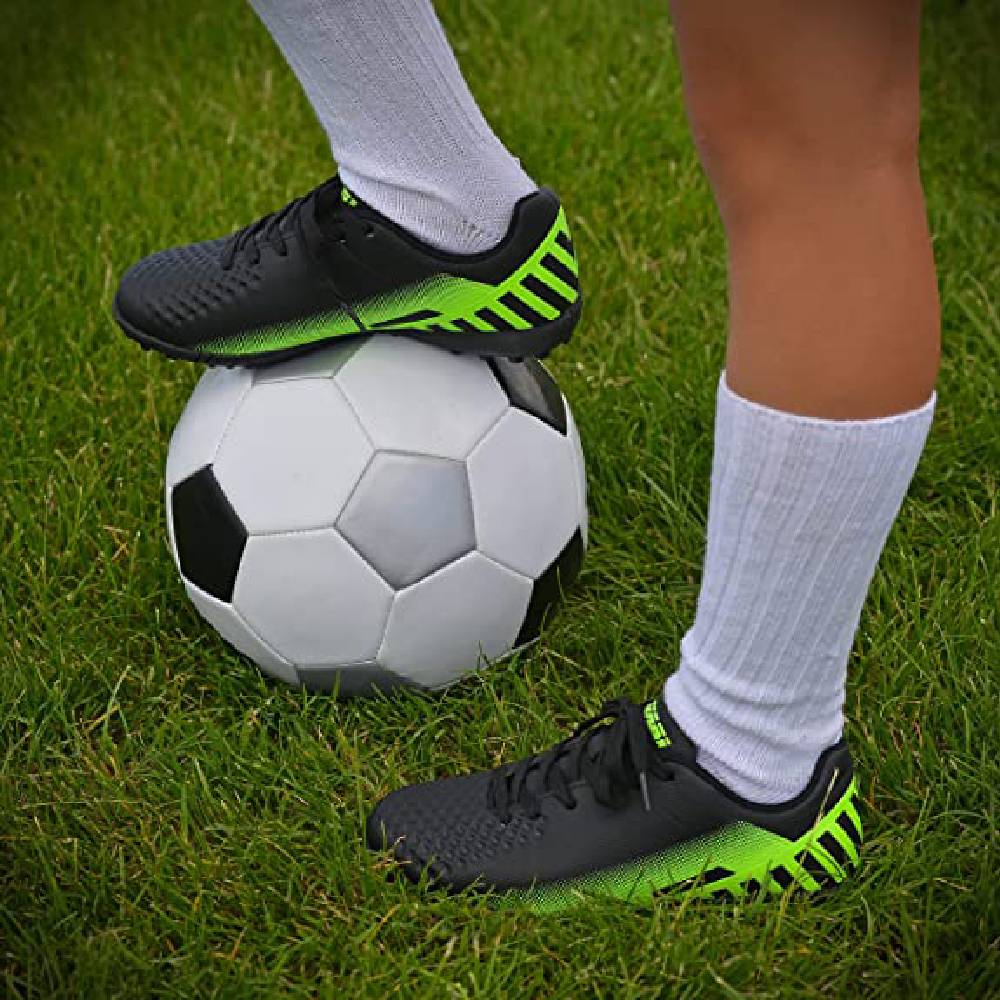 Kids Santos Junior Turf Soccer Shoes – Black/Green