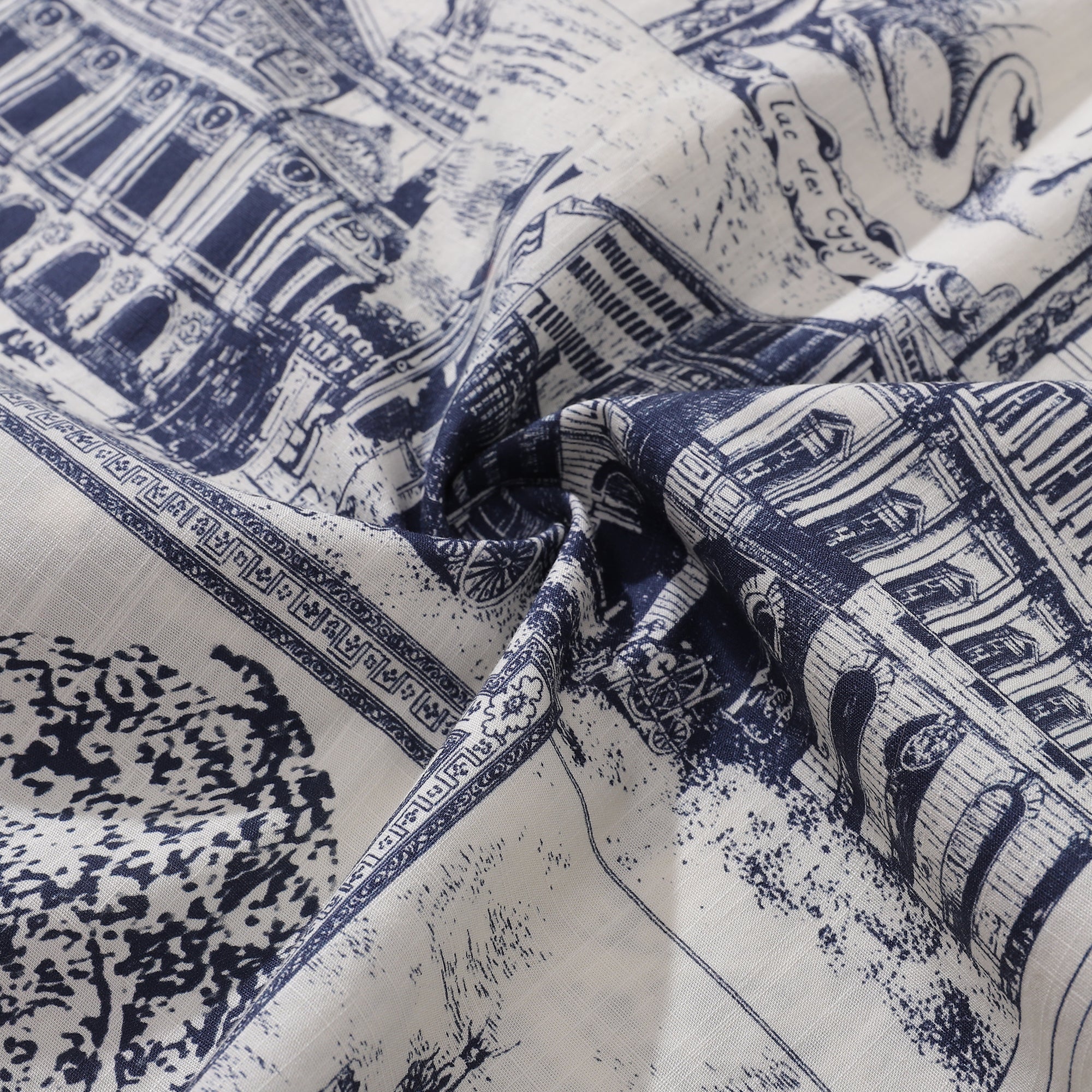 Hawaiian Shirt For Men Artistic Mark Print Shirt Camp Collar 100% Cotton By Yeti