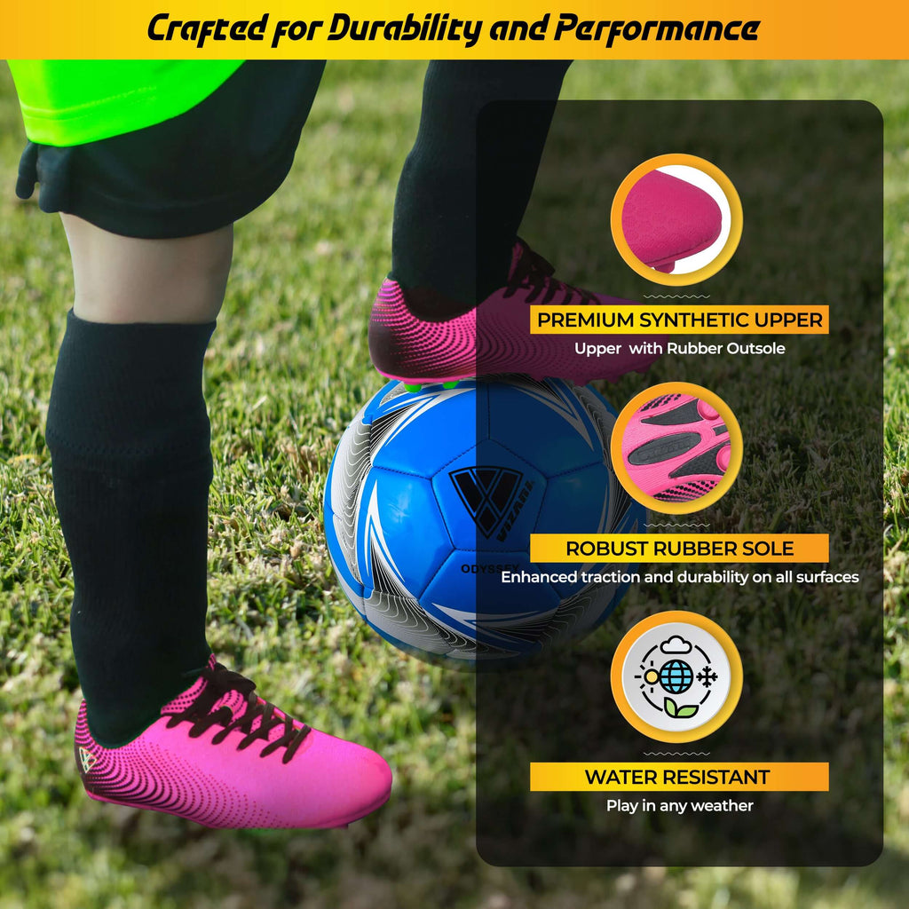 Stealth Firm Ground Soccer Shoes -Pink/Black Vizari Sports