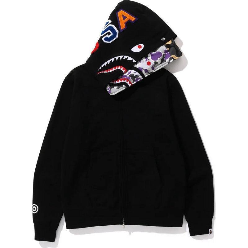 BAPE ABC CAMO SHARK WIDE FIT FULL ZIP DOUBLE A Bathing Ape - BLACK Banlieue91