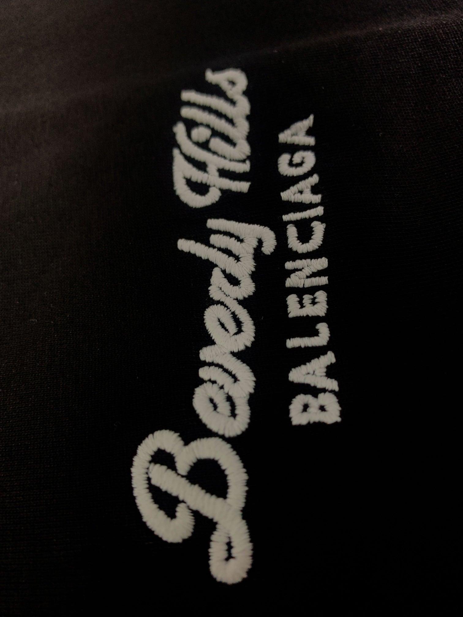 Balenciaga Black T-Shirt Without Collar Banlieue91