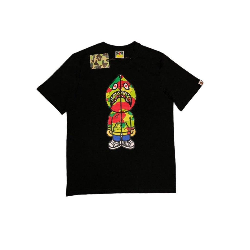 Bathing Ape Black T-Shirt without Collar Banlieue91