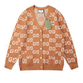 Gucci GG Wool Jacquard Cardigan 'Camel Ivory' Banlieue91