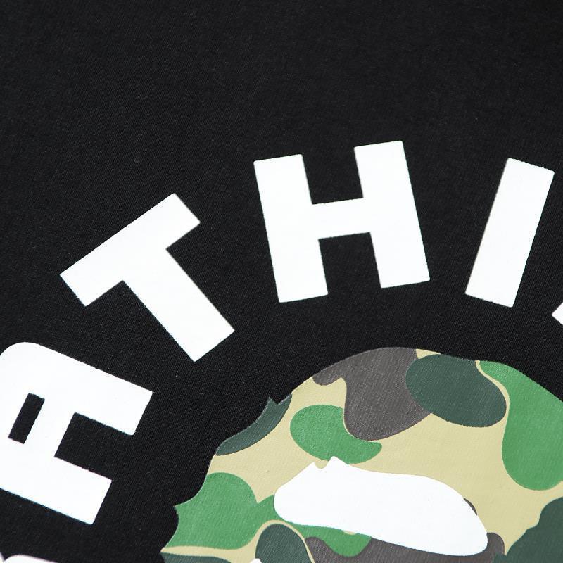 Bathing Ape Black T-Shirt without Collar Banlieue91