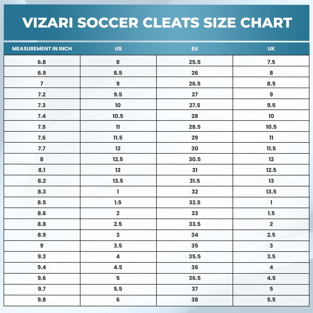 Vizari Zodiac JR Kids Firm Ground (FG) Soccer Cleats – Sky Blue, Youth Sizes 8C–6Y Under $30