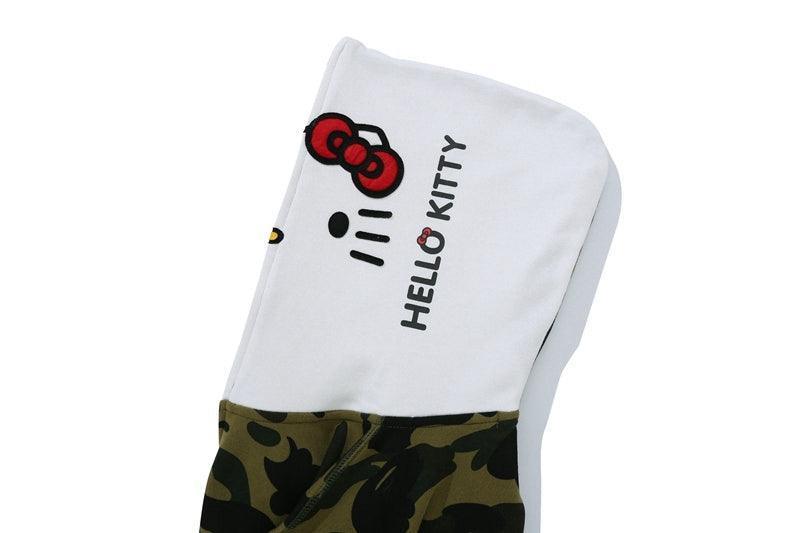 BAPE Sanrio Milo Hello Kitty Split Face 1st Camo Full Zip Hoodie A Bathing Ape Green Banlieue91