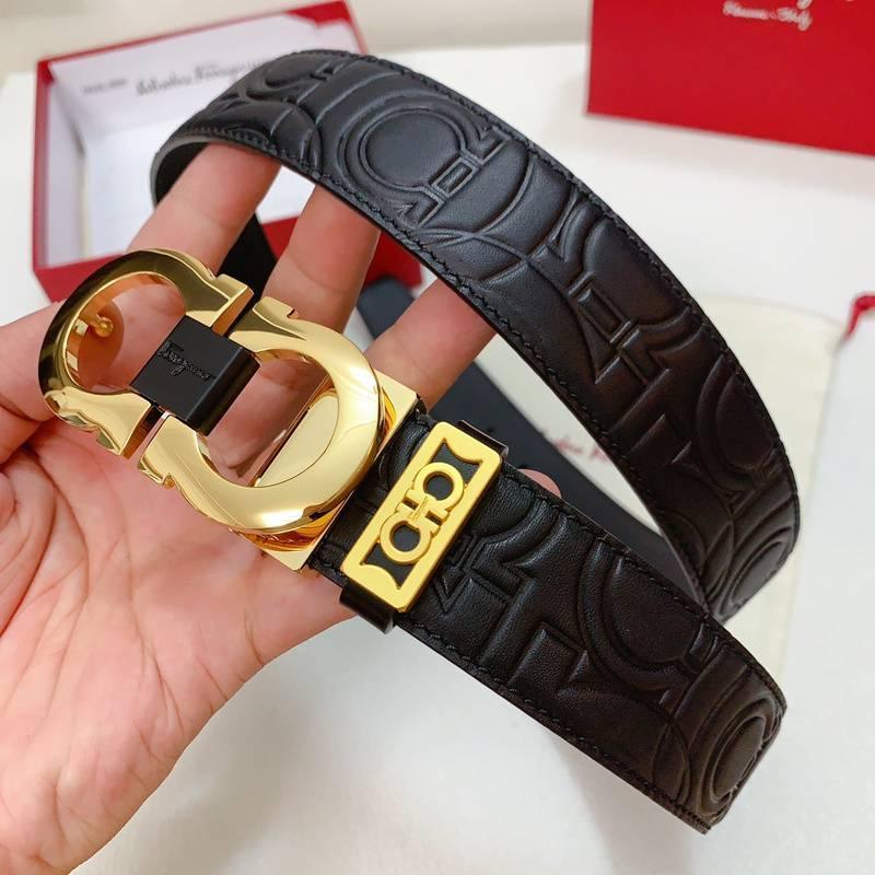 Salvatore Ferragamo Gancini Men's Belt 'Black' Banlieue91