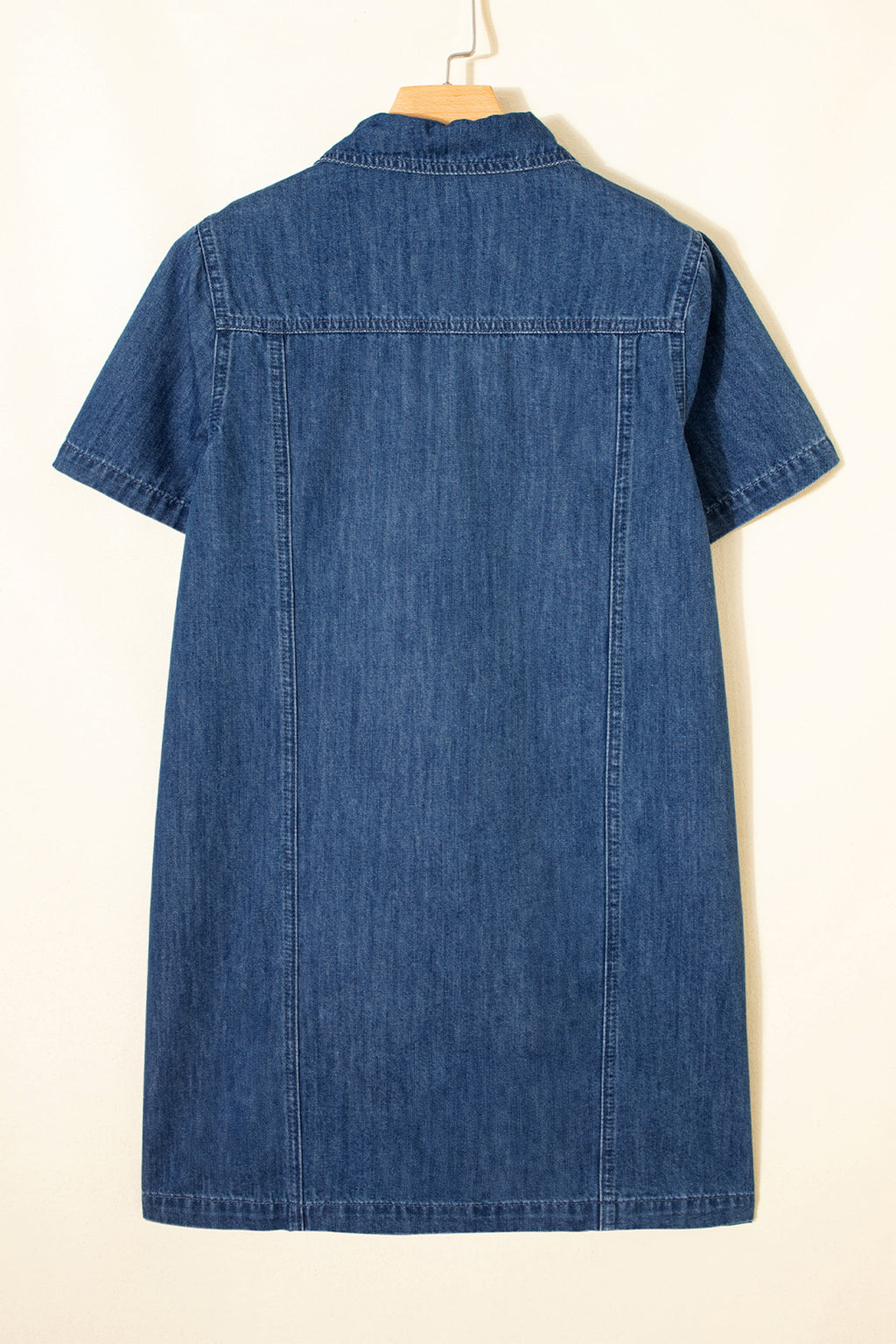 Blue Sequin Football Cheer Patches Game Day Denim Mini Dress