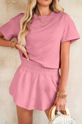Blossom Cropped Tee and Ruffle High Waist Skort Set