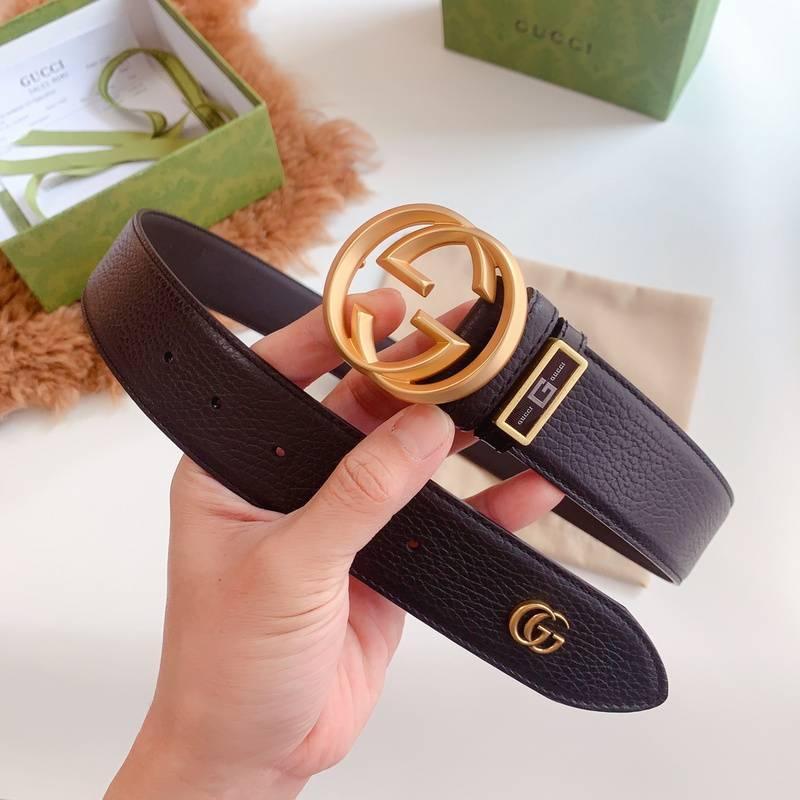 GUCCI Embellished coated-canvas and leather belt 'Black' Banlieue91