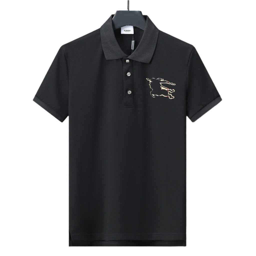 Burberry Black T-Shirt With Collar Banlieue91