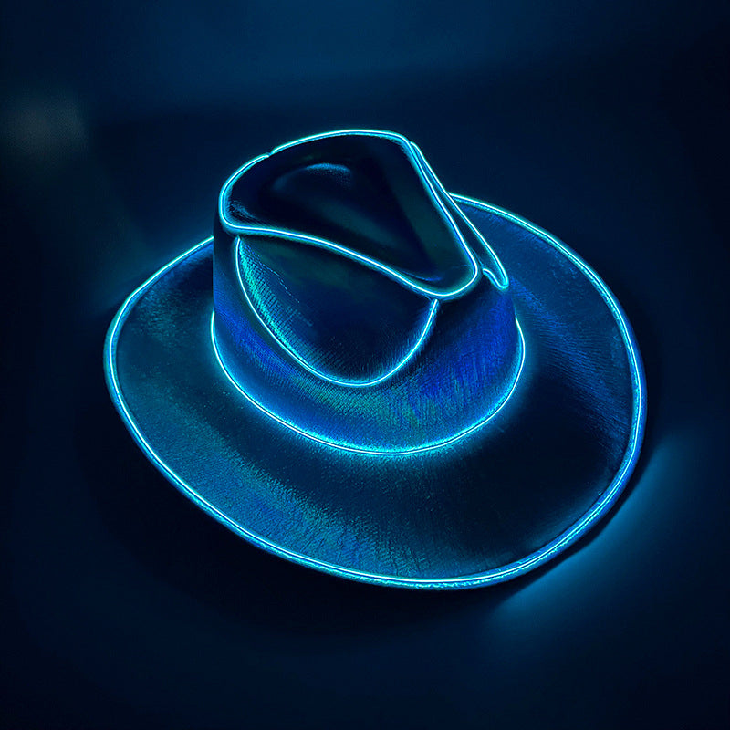 Halloween Carnival Party LED Wireless Fluorescent Colorful Cowboy Flashing Hat FLIPSTYLEZLLC