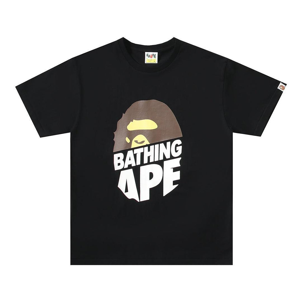 Bathing Ape Black T-Shirt without Collar Banlieue91