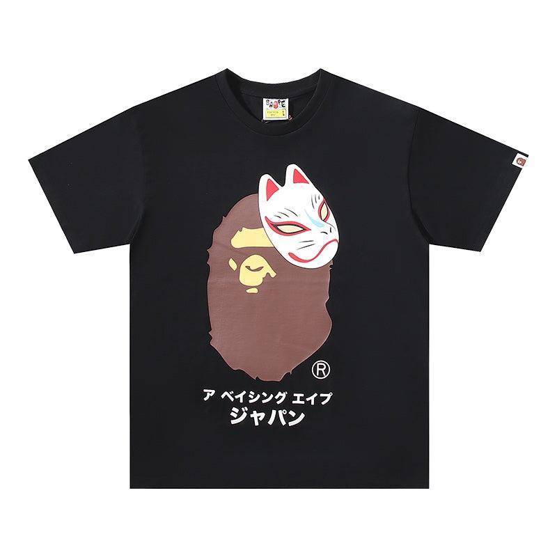 Bathing Ape Black T-Shirt without Collar Banlieue91