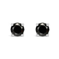 .925 Sterling Silver 1/2 Cttw Black Diamond Solitaire Stud Earrings Bids.com