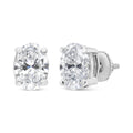 14K White Gold 1.00 Cttw Lab Grown Oval Solitaire Diamond Stud Earrings (F-G Color, VS2-SI1 Clarity) Bids.com