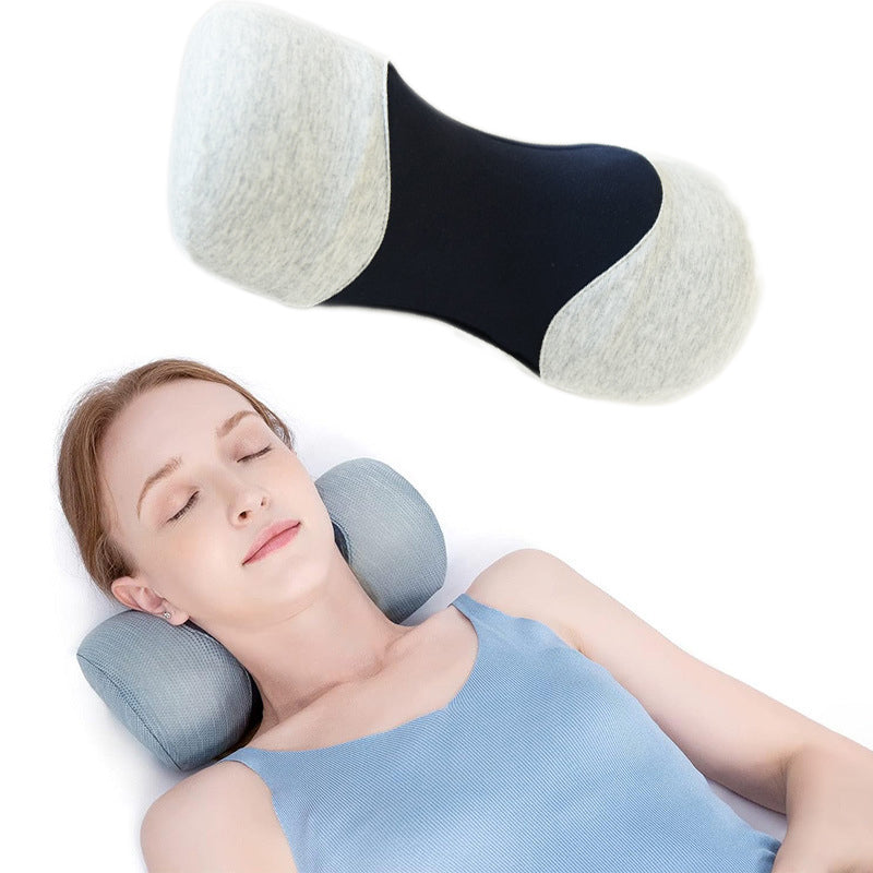Cervical Pillow Reverse Bow Traction Pillow Memory Cotton Pillow Core Pure Cotton Cover Portable Neck Protection Pillow Cervical Pillow