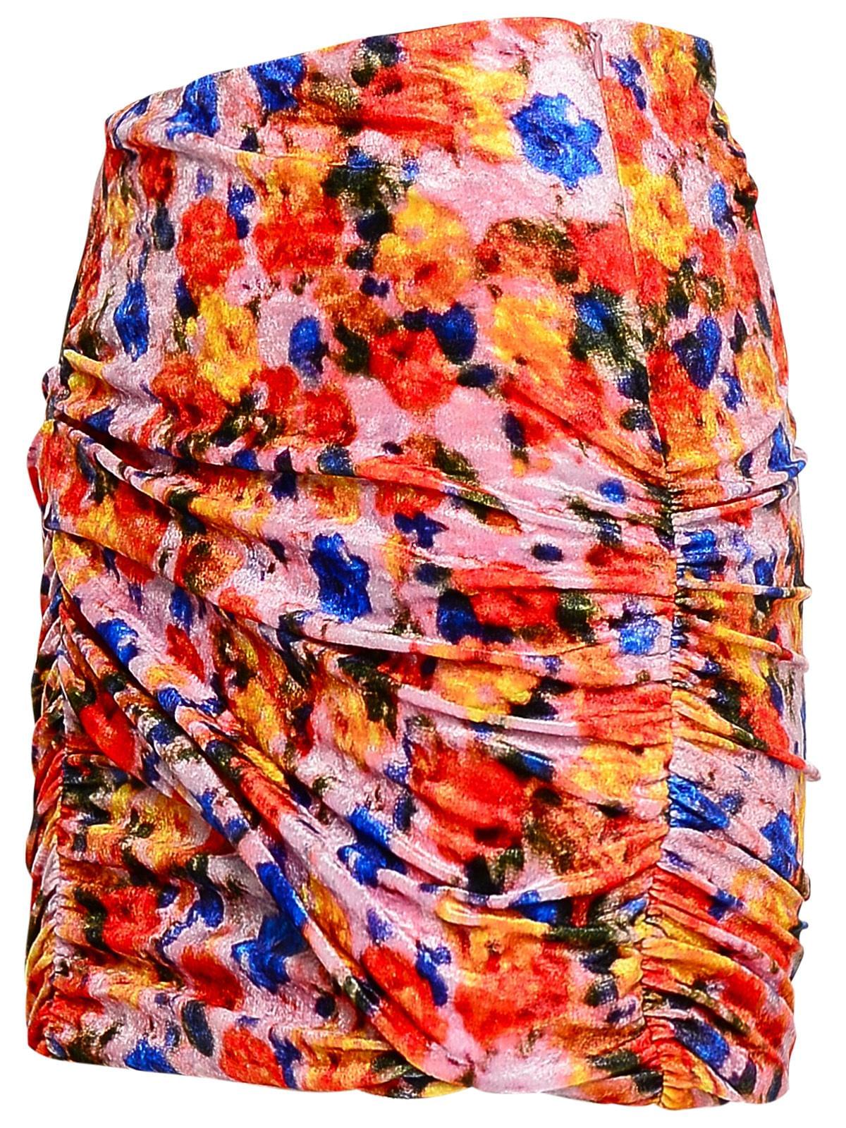 Isabel Marant Orange Polyamide Miniskirt Women Luosophy
