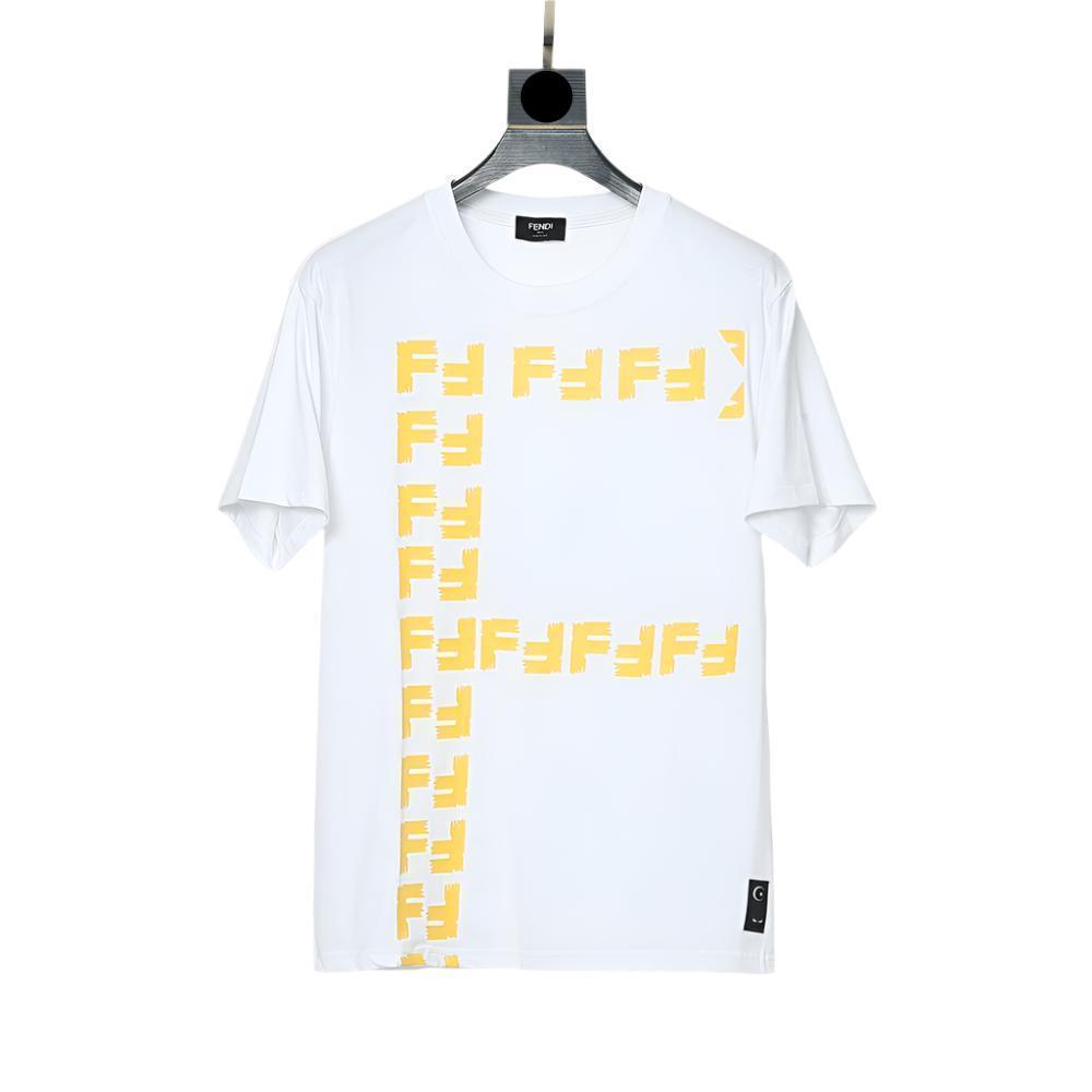 Fendi T-Shirt without Collar 'White-Yellow' Banlieue91