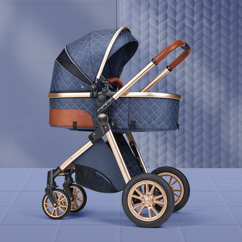 High landscape baby stroller that can sit or lie down lightweight folding two-way shock-absorbing newborn baby stroller V.I.P Digital Presence