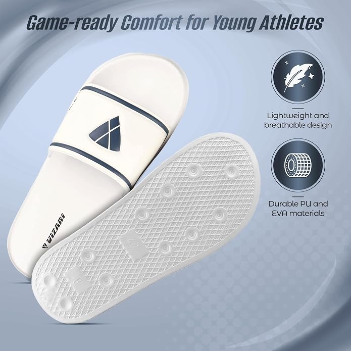 Vizari Youth Soccer Slide Sandals – White Vizari Sports