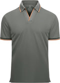 Esabel.C Jacquard Golf Shirts for Men Moisture Wicking Short Sleeve Performance Dry Fit Active Mens Polo Shirts IronWave Fitness