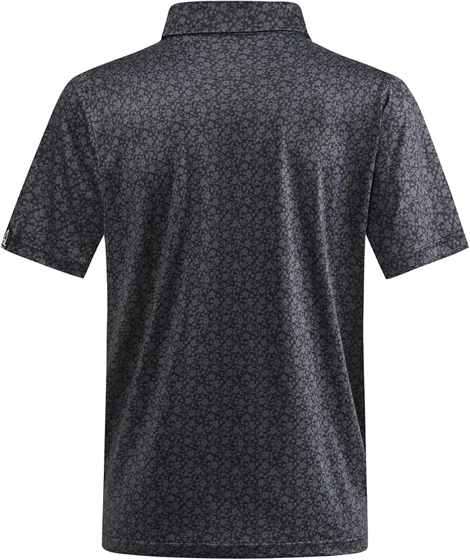 DEOLAX Mens Polo Shirts Fashion Print Mens Golf Shirt Dry Fit Mens Golf Polo Short Sleeve Quick Dry Funny Golf Shirt for Men IronWave Fitness