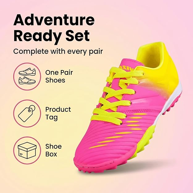 Vizari Liga Turf Soccer Shoes – Pink/Yellow Vizari Sports