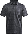 DEOLAX Mens Polo Shirts Fashion Print Mens Golf Shirt Dry Fit Mens Golf Polo Short Sleeve Quick Dry Funny Golf Shirt for Men IronWave Fitness