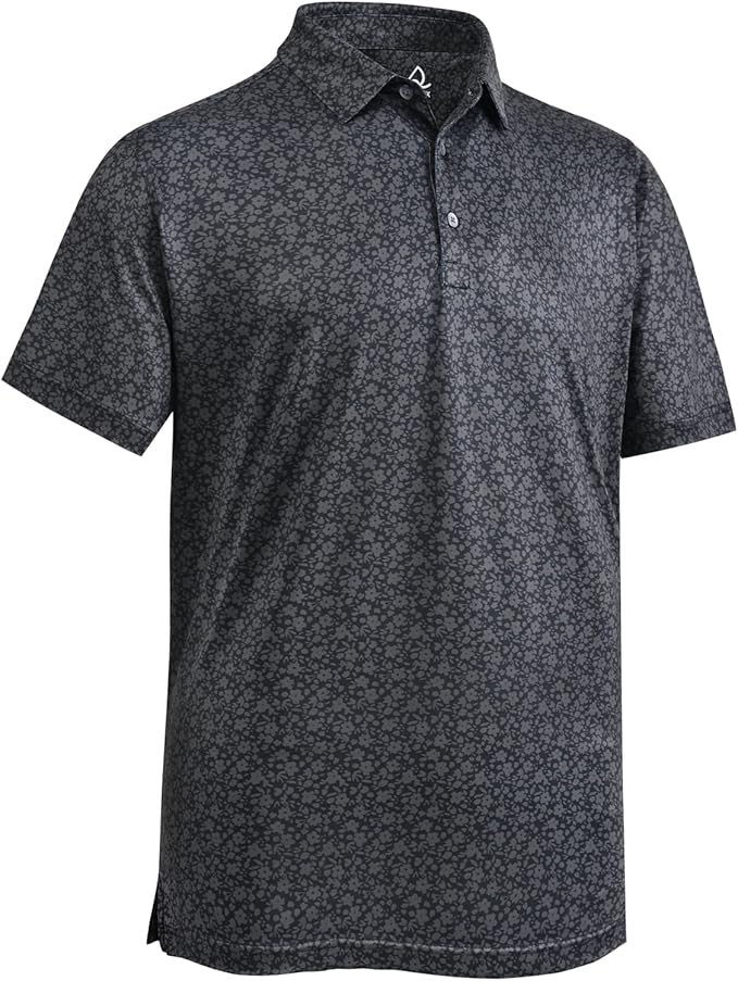 DEOLAX Mens Polo Shirts Fashion Print Mens Golf Shirt Dry Fit Mens Golf Polo Short Sleeve Quick Dry Funny Golf Shirt for Men IronWave Fitness