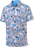 DEOLAX Mens Polo Shirts Fashion Print Mens Golf Shirt Dry Fit Mens Golf Polo Short Sleeve Quick Dry Funny Golf Shirt for Men IronWave Fitness