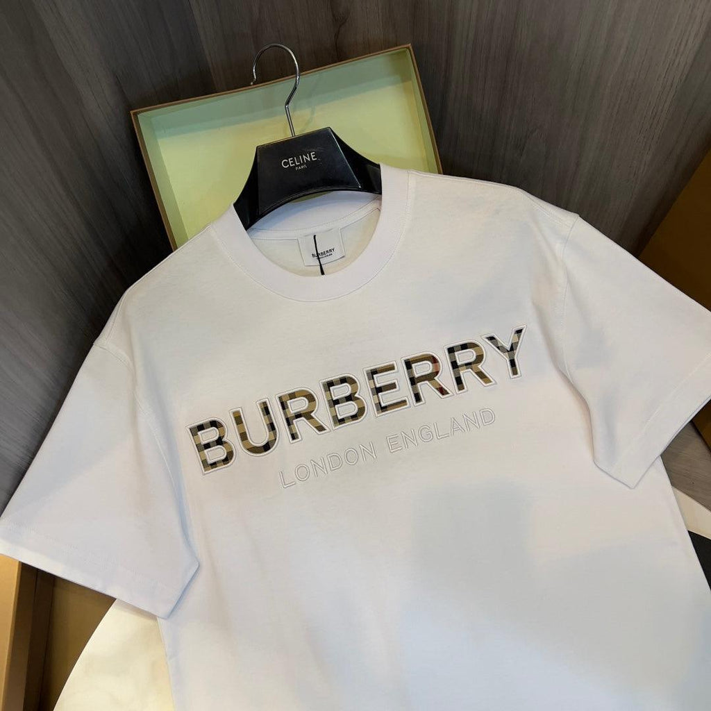 Burberry T-Shirt Without Collar 'White & Gold' Banlieue91
