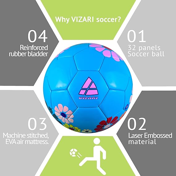 Blossom Soccer Ball-Blue/Pink Vizari Sports