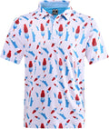 DEOLAX Mens Polo Shirts Fashion Print Mens Golf Shirt Dry Fit Mens Golf Polo Short Sleeve Quick Dry Funny Golf Shirt for Men IronWave Fitness
